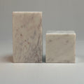 White Marble Asymmetric Bookends
