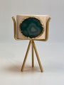 Abstract Green gemstone table planter